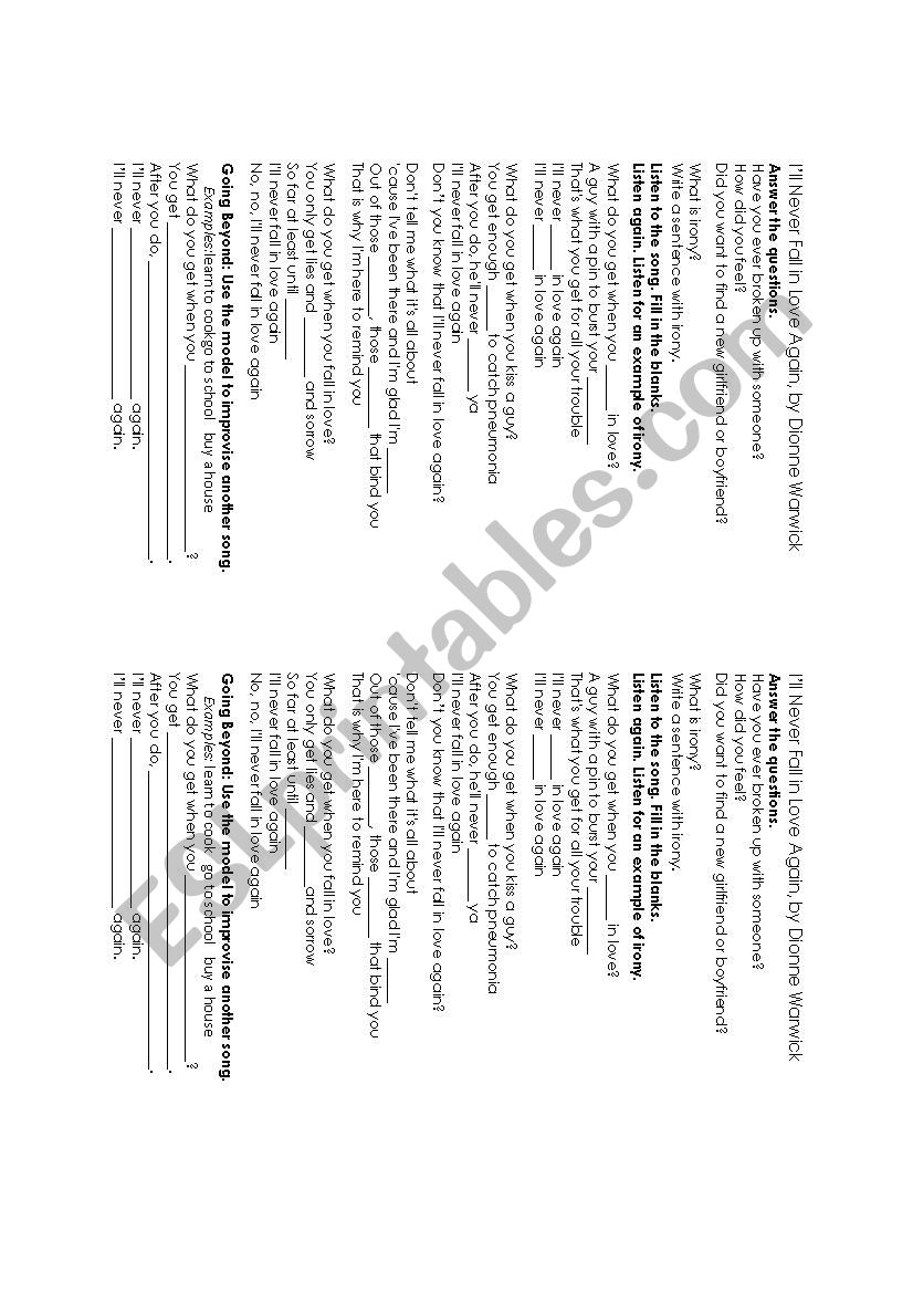 IÂ´ll Never Fall in Love Again