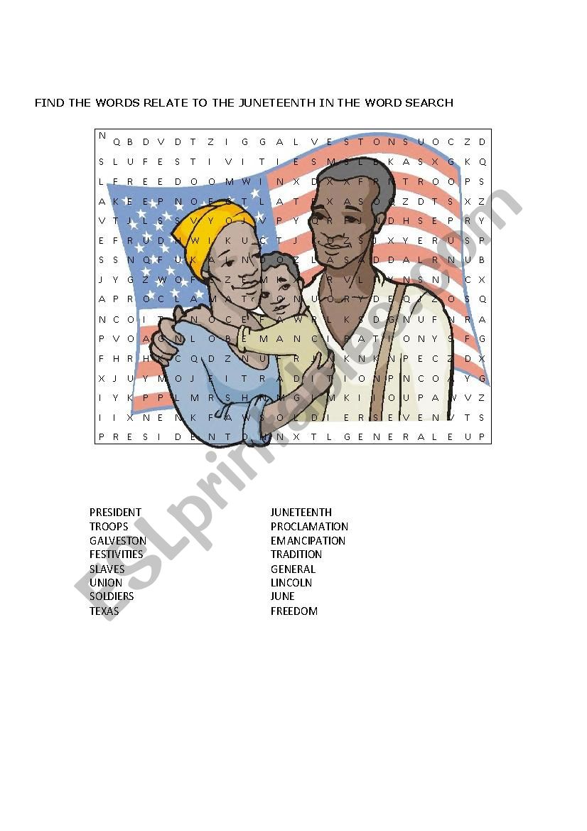 Juneteenth Puzzle worksheet