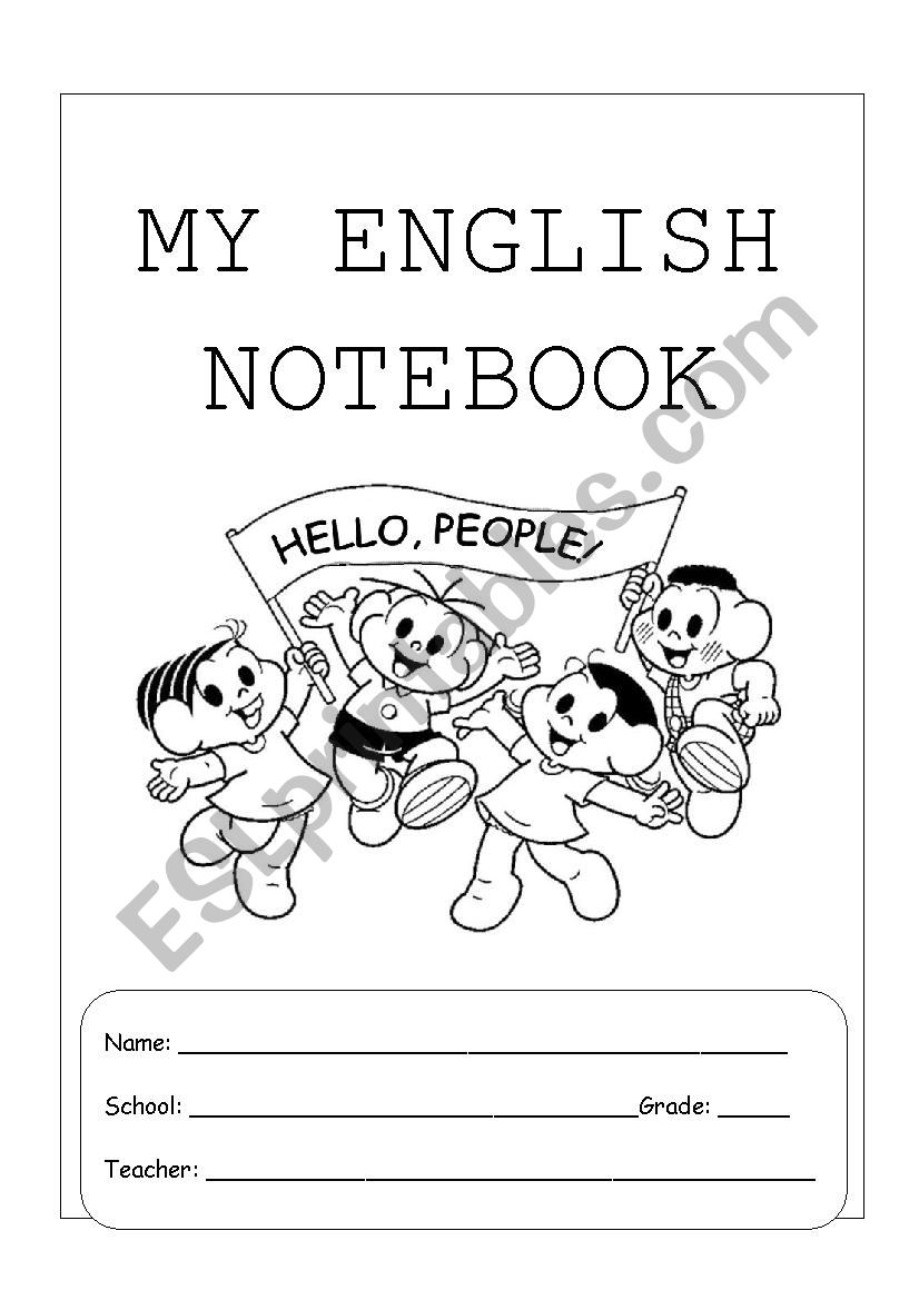 Notebook Cover worksheet