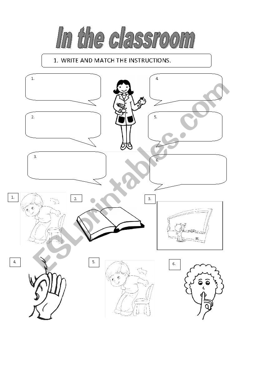 Classroom language worksheet