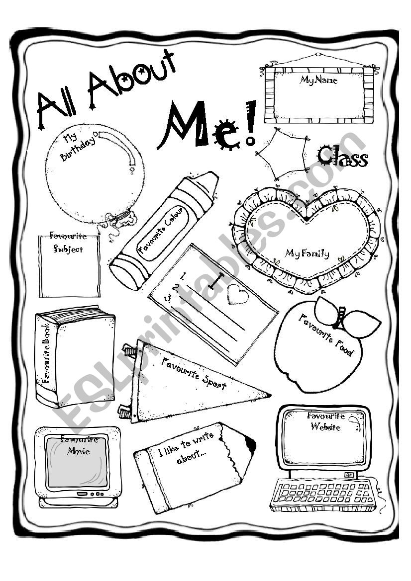 All about me worksheet