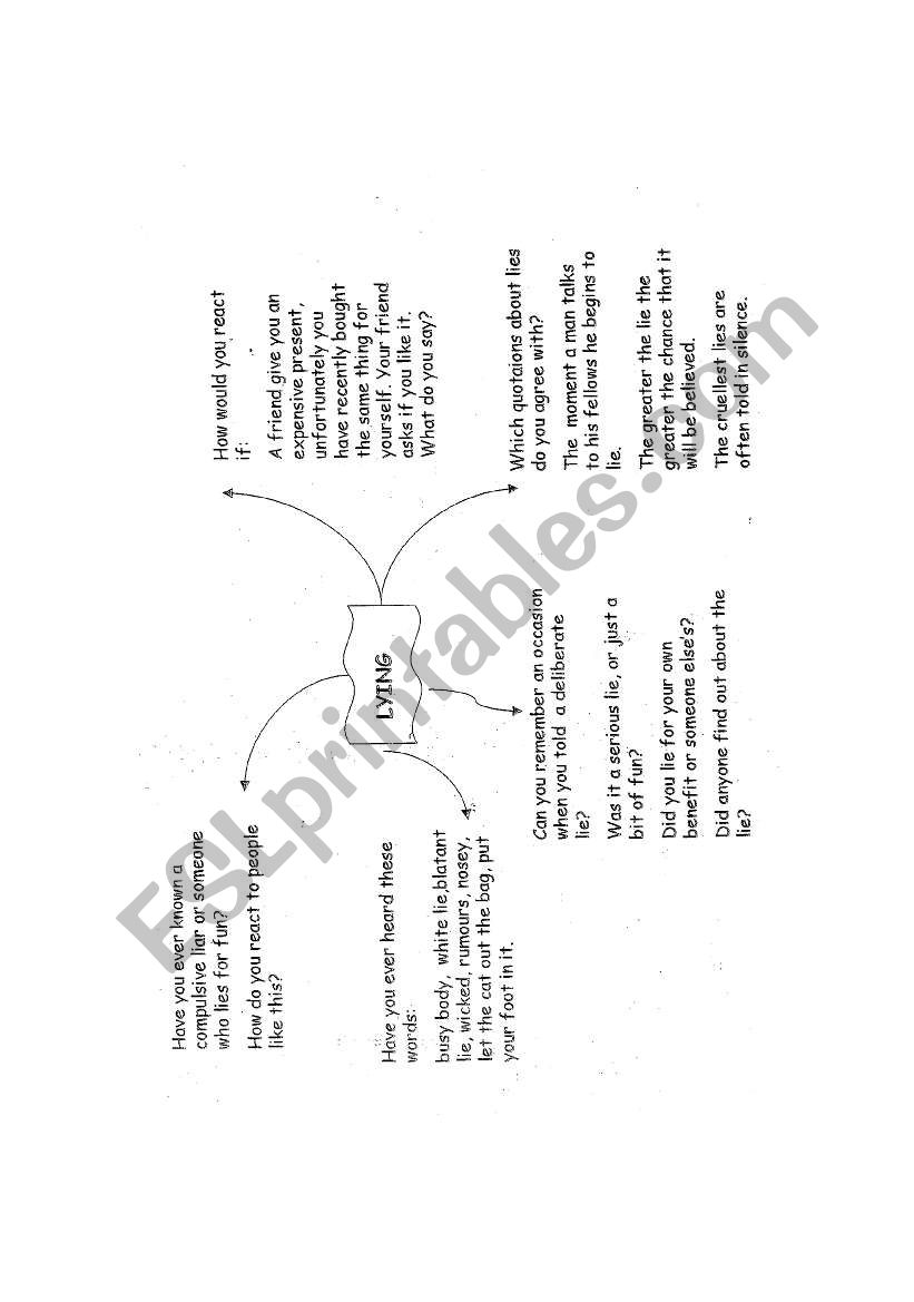 english worksheets lying