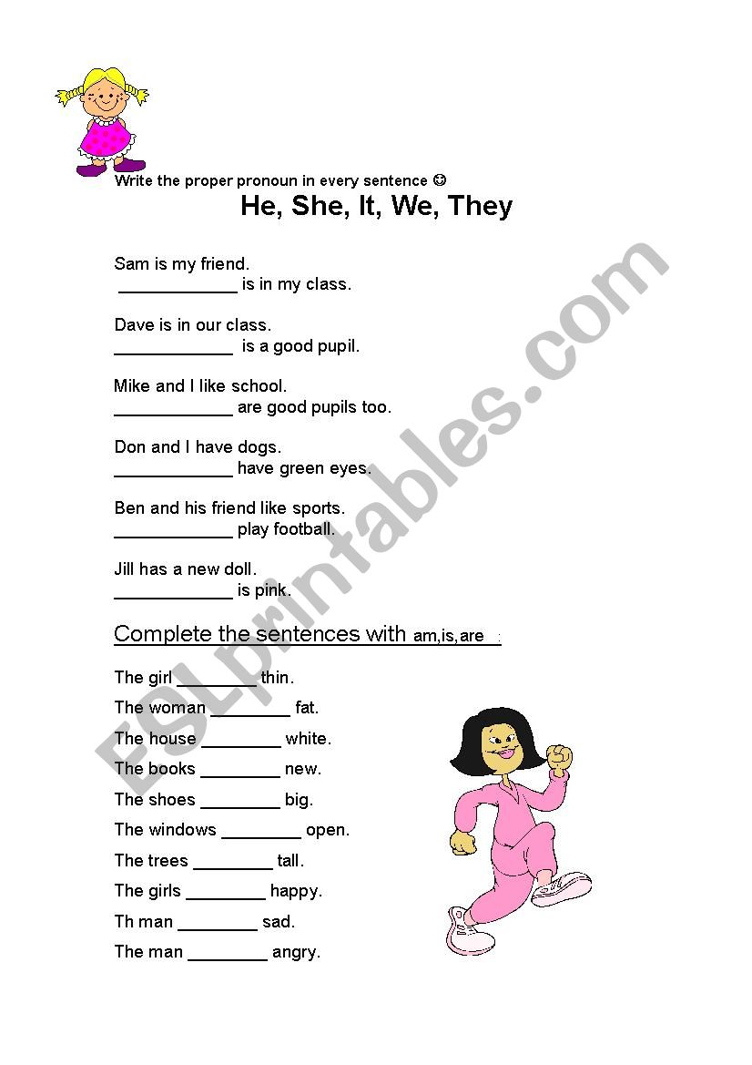 Am is are worksheet