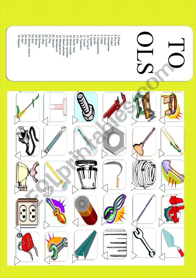 Tools worksheet