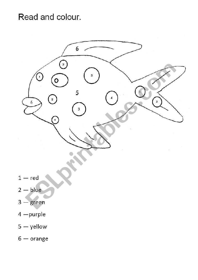 Read and colour worksheet