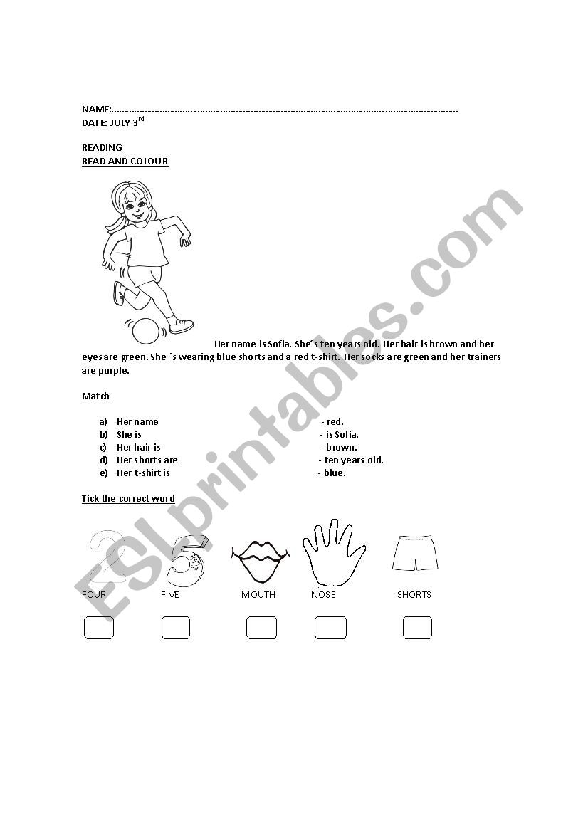 MId- term test (young learners) 2nd grade Kids