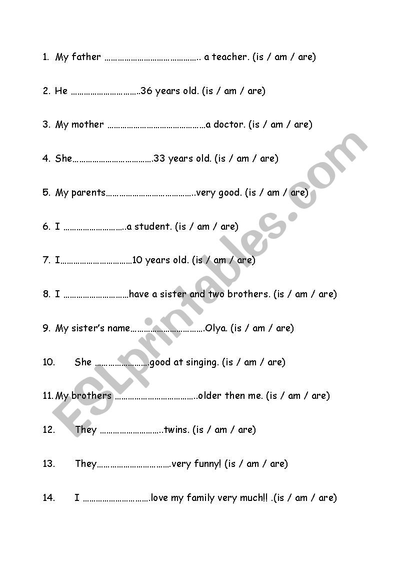 Present Simple worksheet