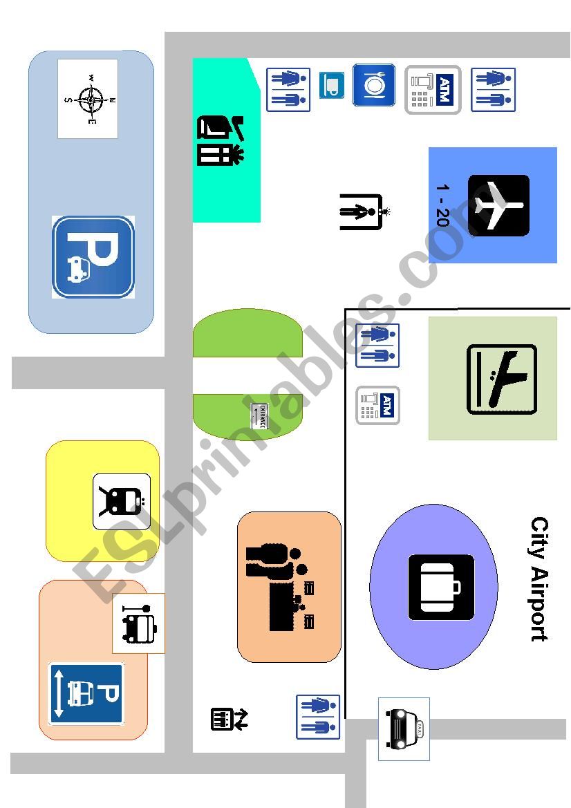 Airport Map worksheet