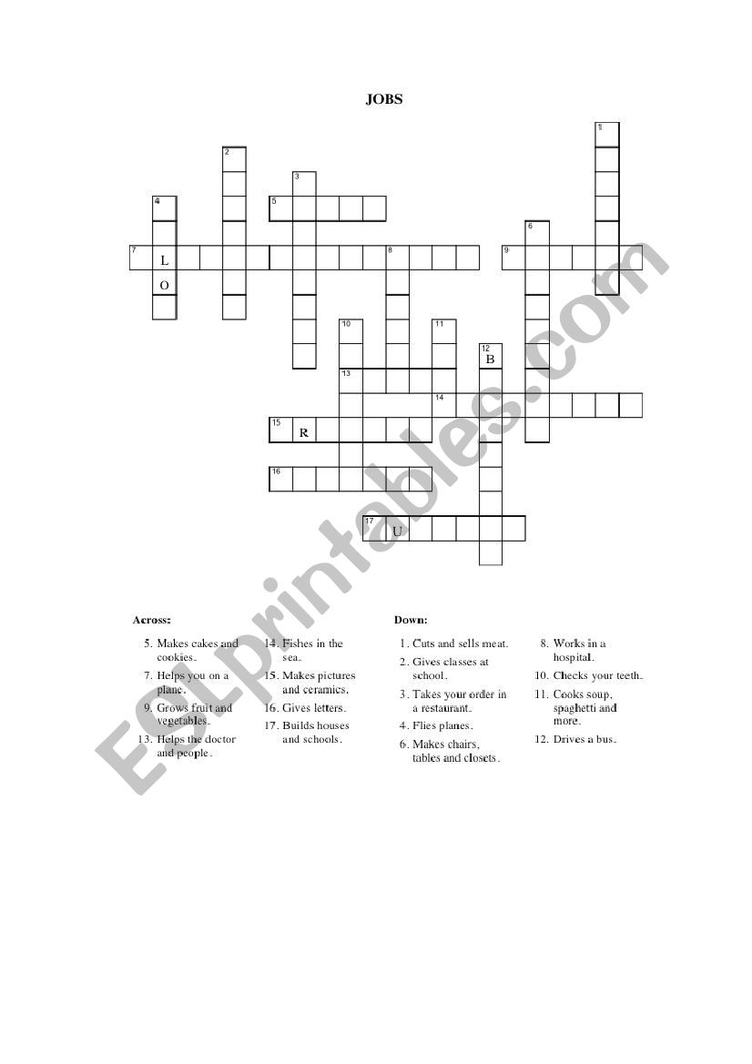 JOBS worksheet