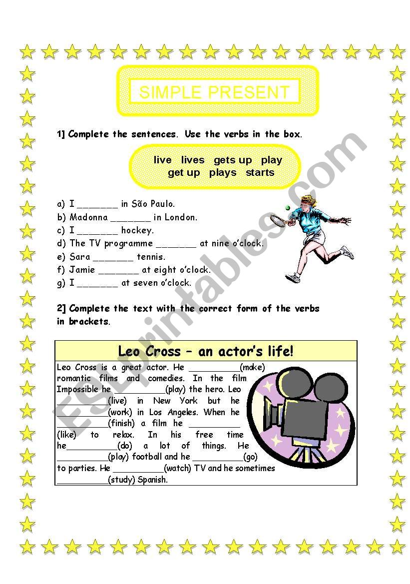 Simple Present - 3rd person worksheet