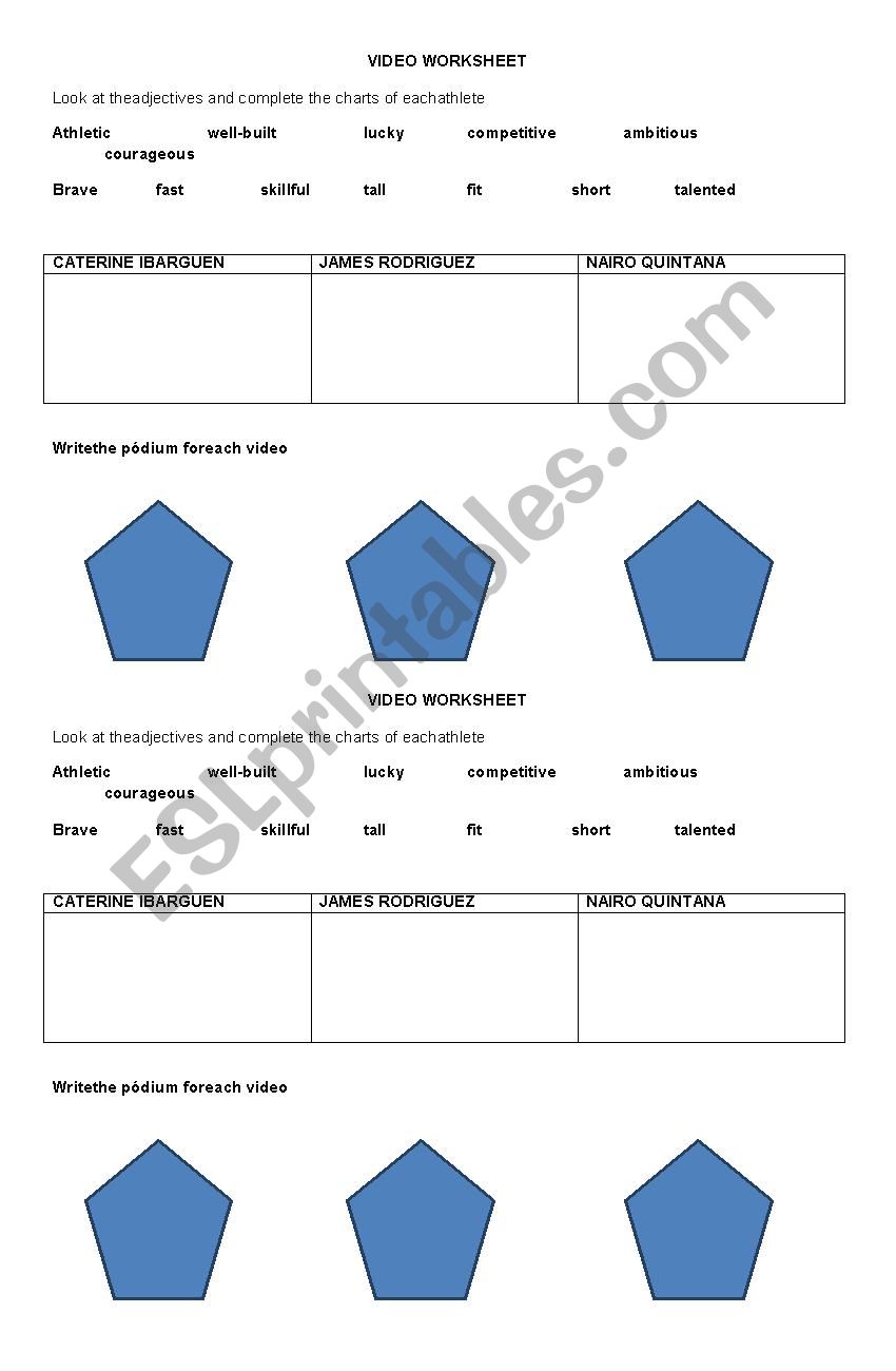 Superlatives with Athletes worksheet