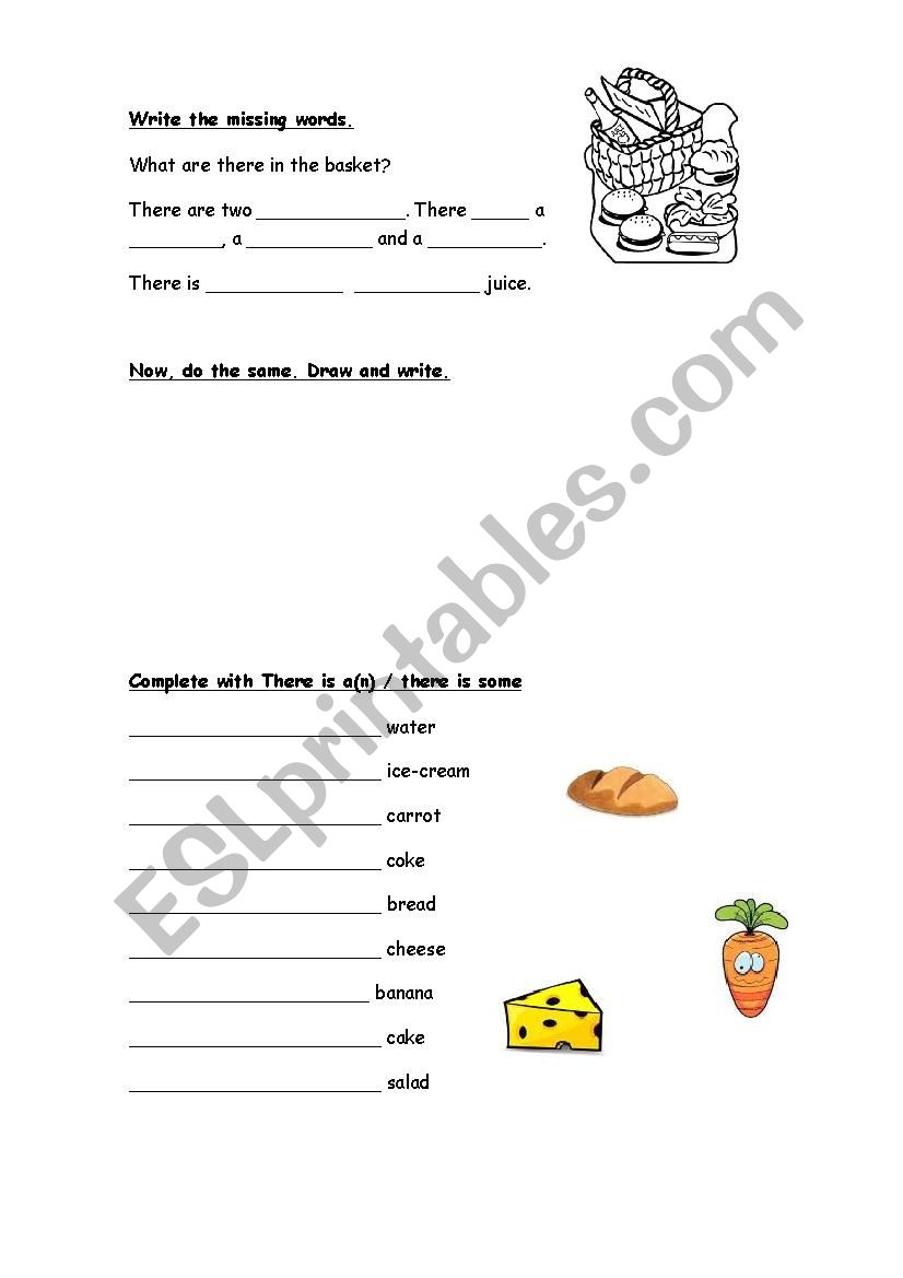 Food worksheet