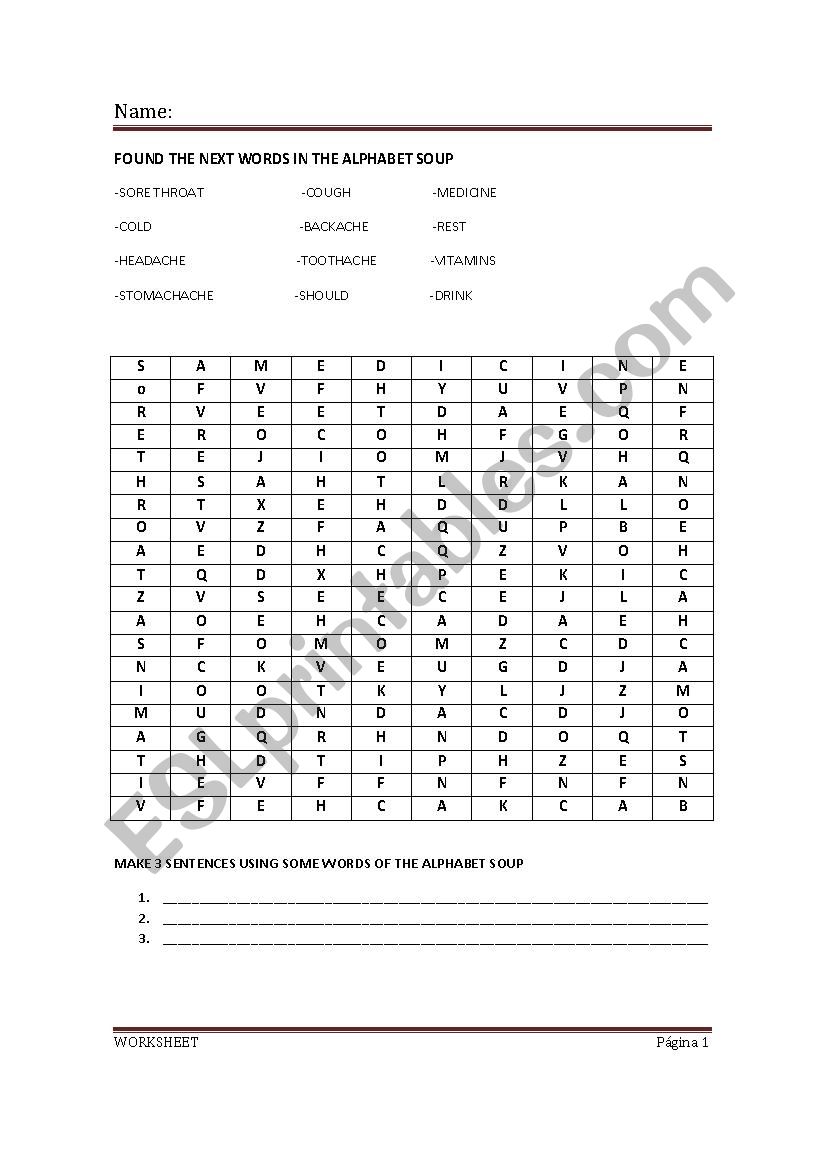 alphabet soup worksheet