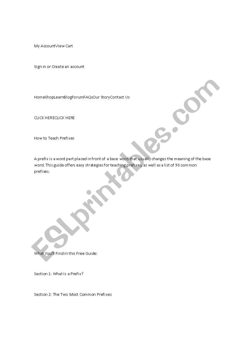 material worksheet