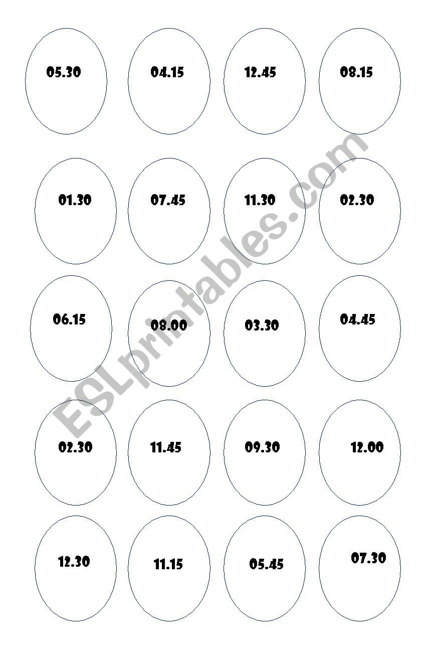 Telling the time  worksheet