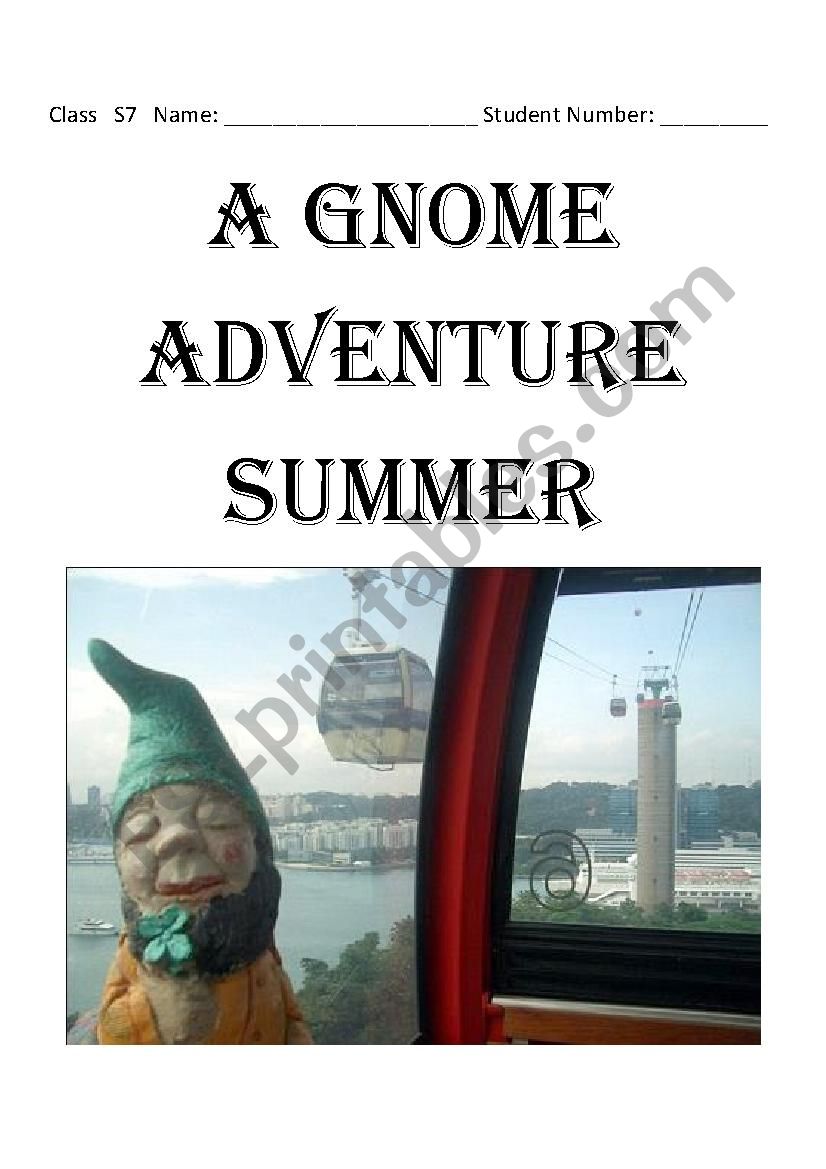 Summer gnome worksheet project