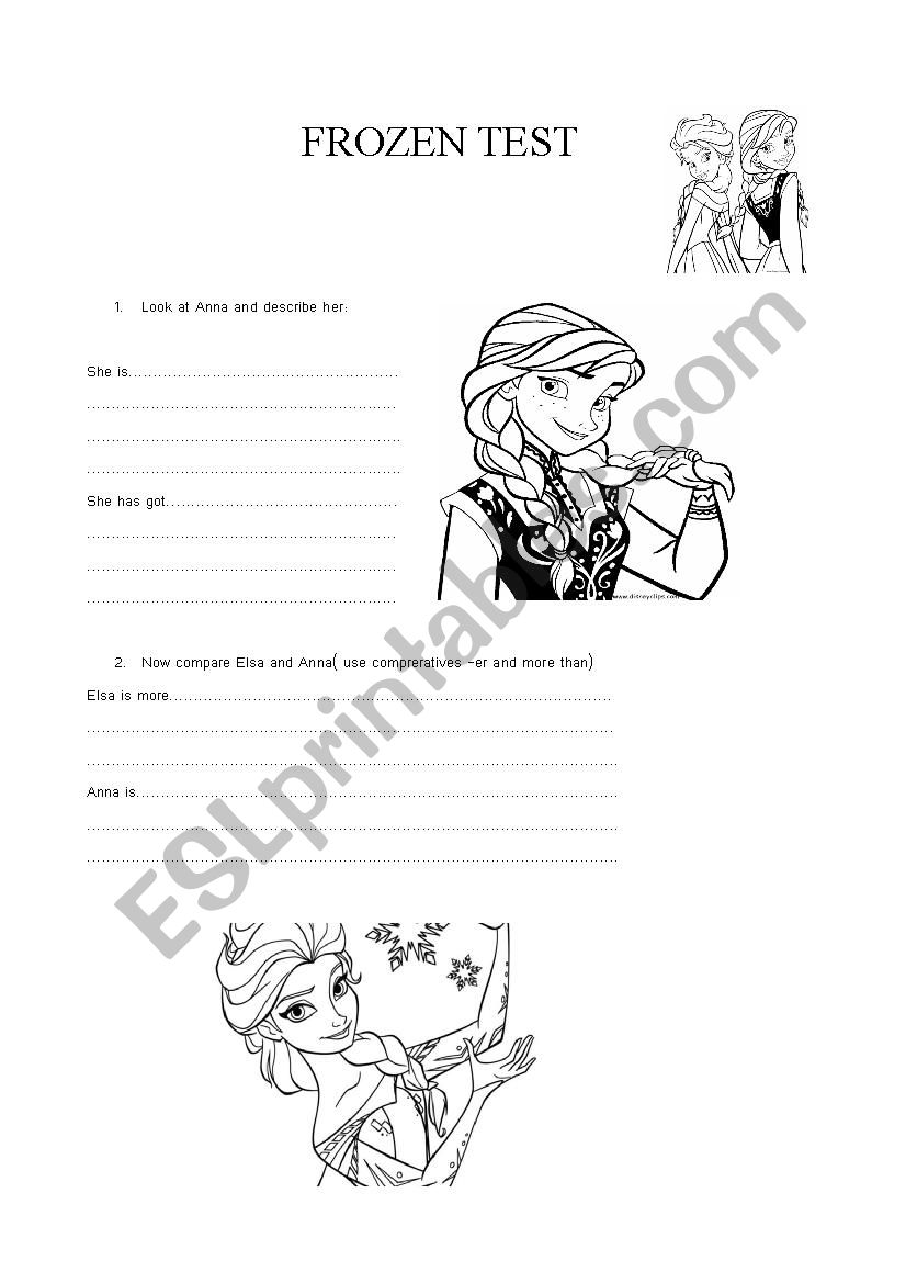 Frozen worksheet