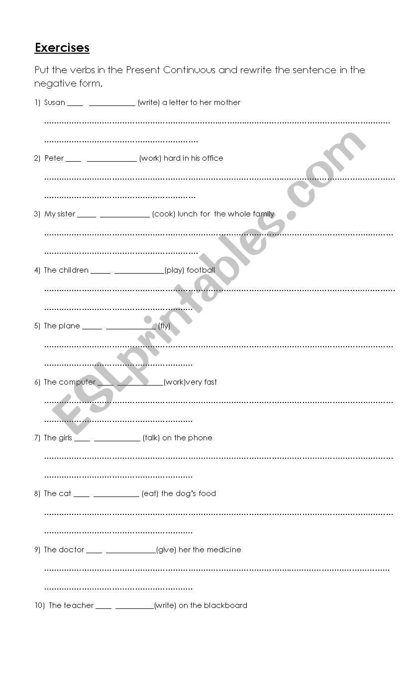 Complete and rewrite worksheet