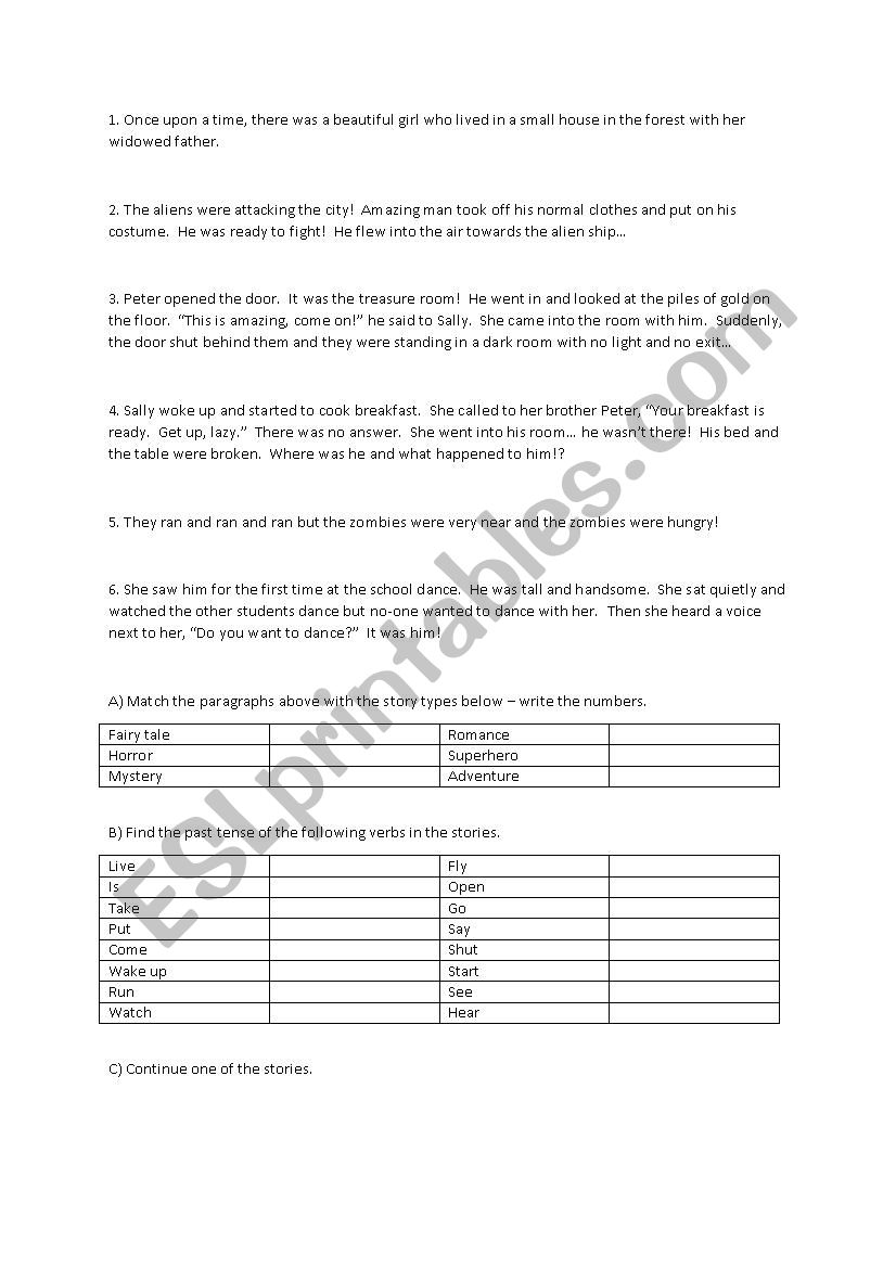 Story-telling worksheet