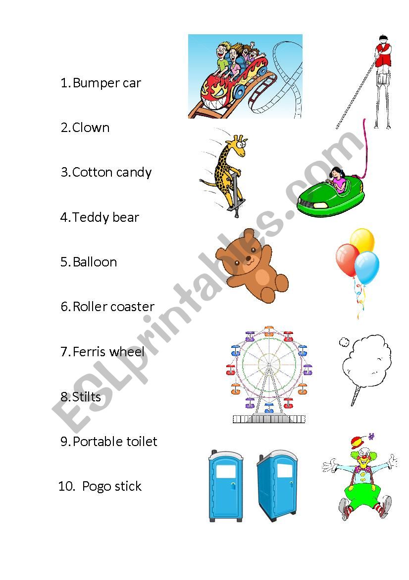 VOCABULARY - At a circus worksheet