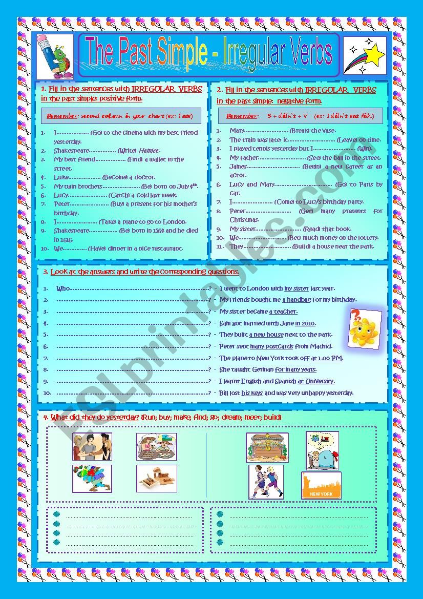 The Past Simple (Irregular verbs)