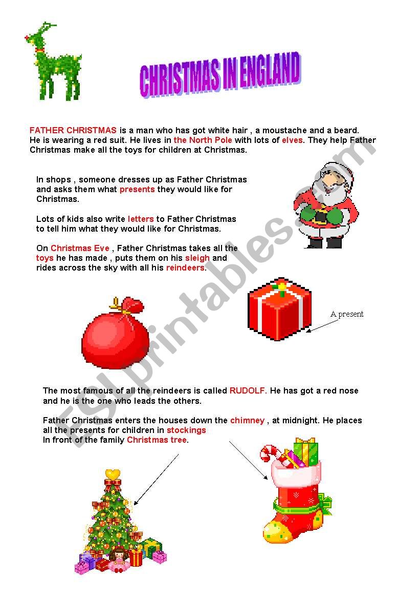 christmas in England worksheet