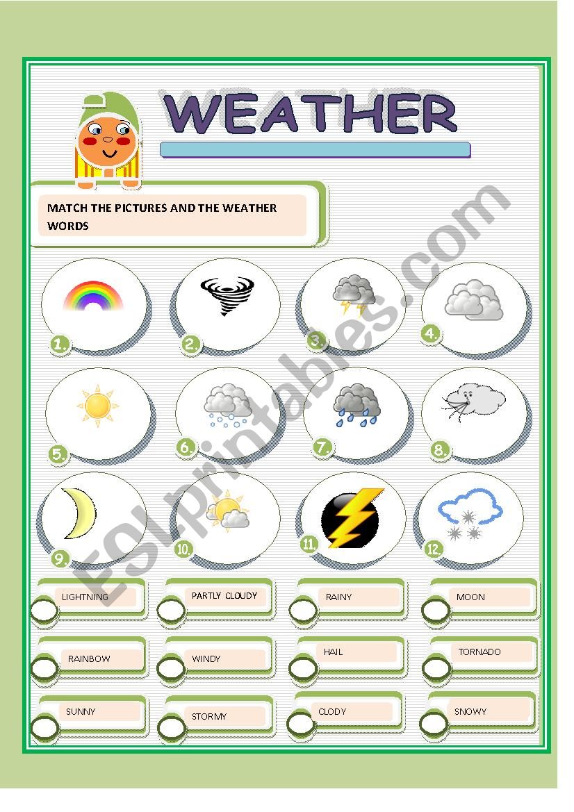 WEATHER worksheet