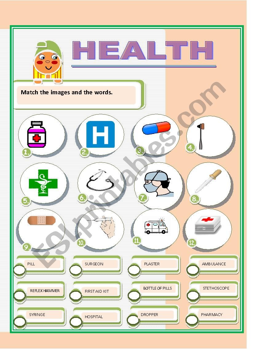 HEALTH worksheet