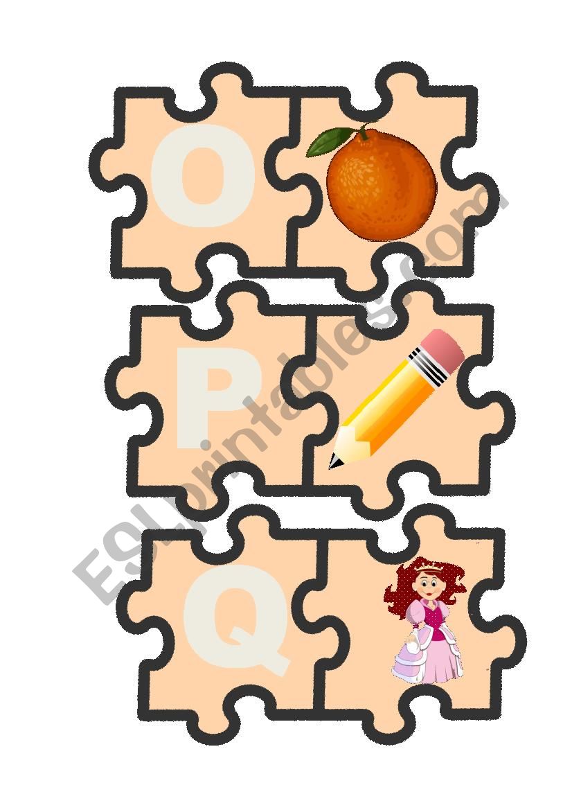 English Alphabet Puzzle worksheet