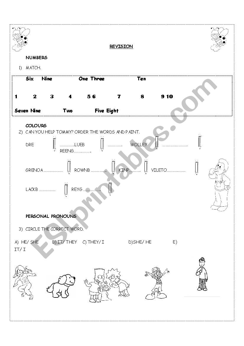 Revision worksheet