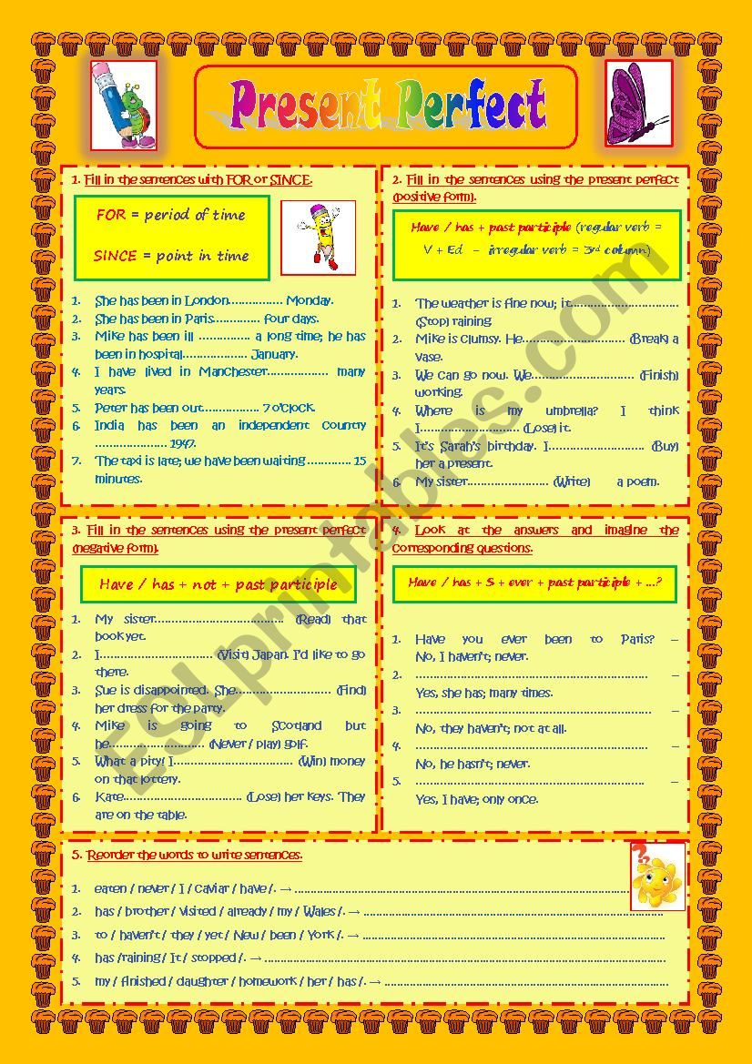 Present Perfect worksheet