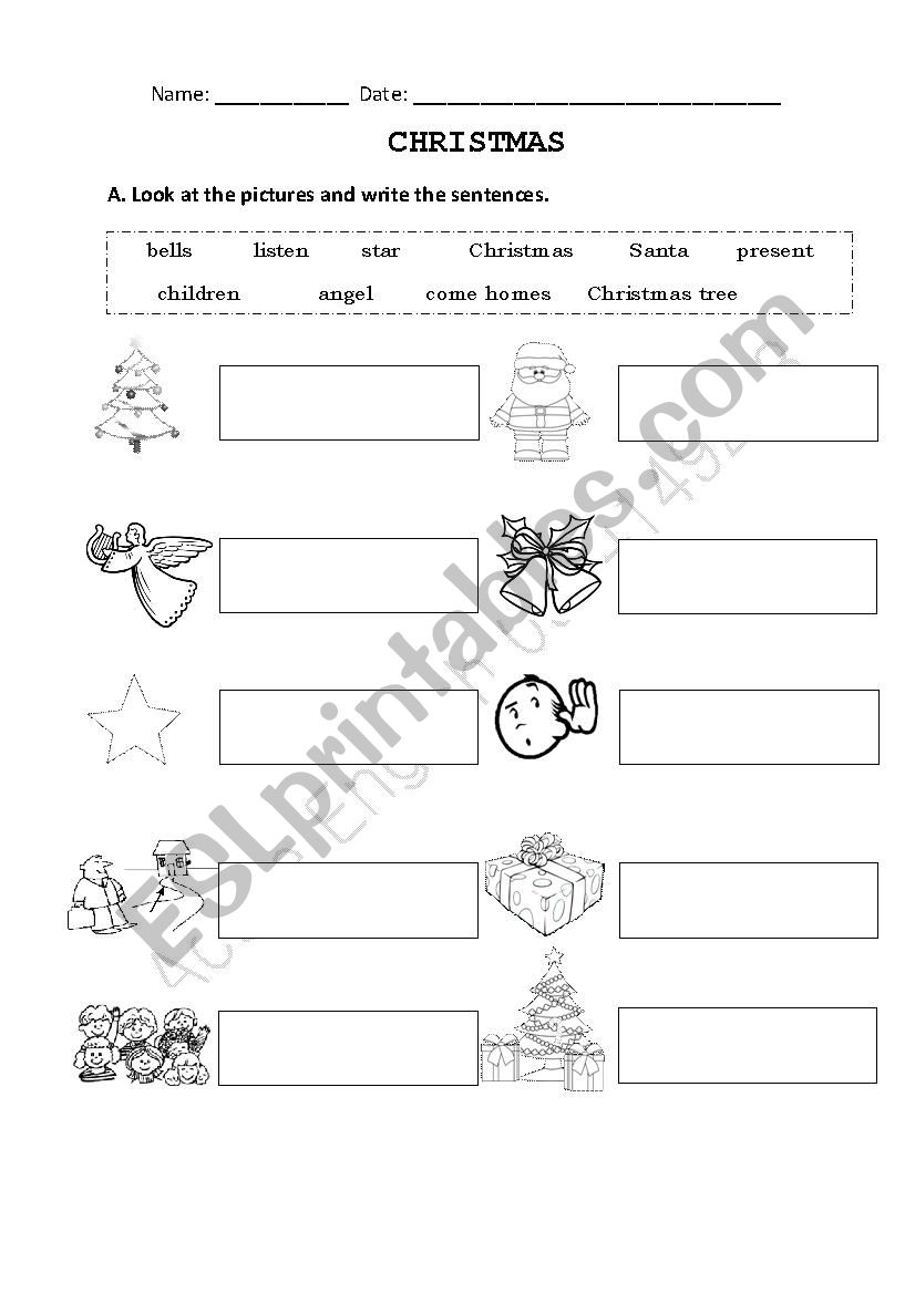 When Christmas comes to town worksheet