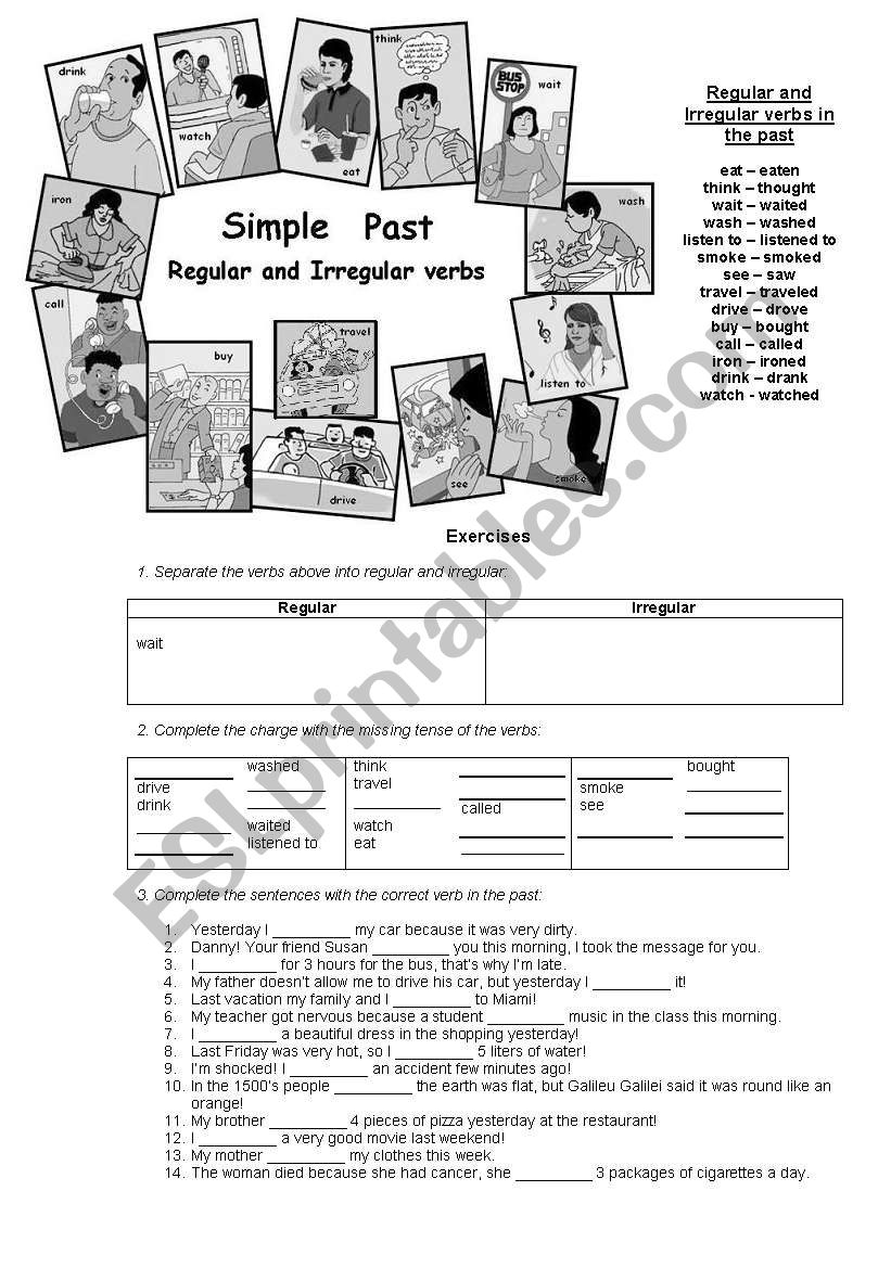 Regular and Irregular verbs in the past!