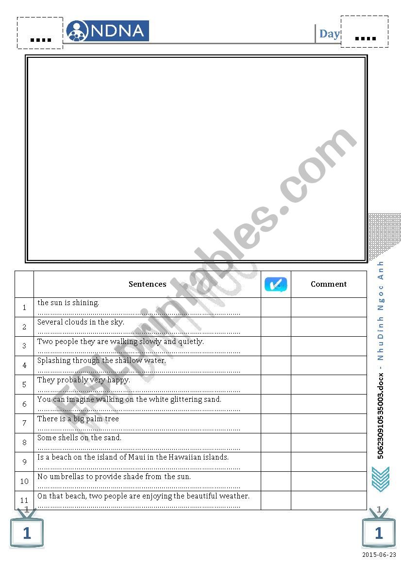 Basic-Sentence-Structure worksheet