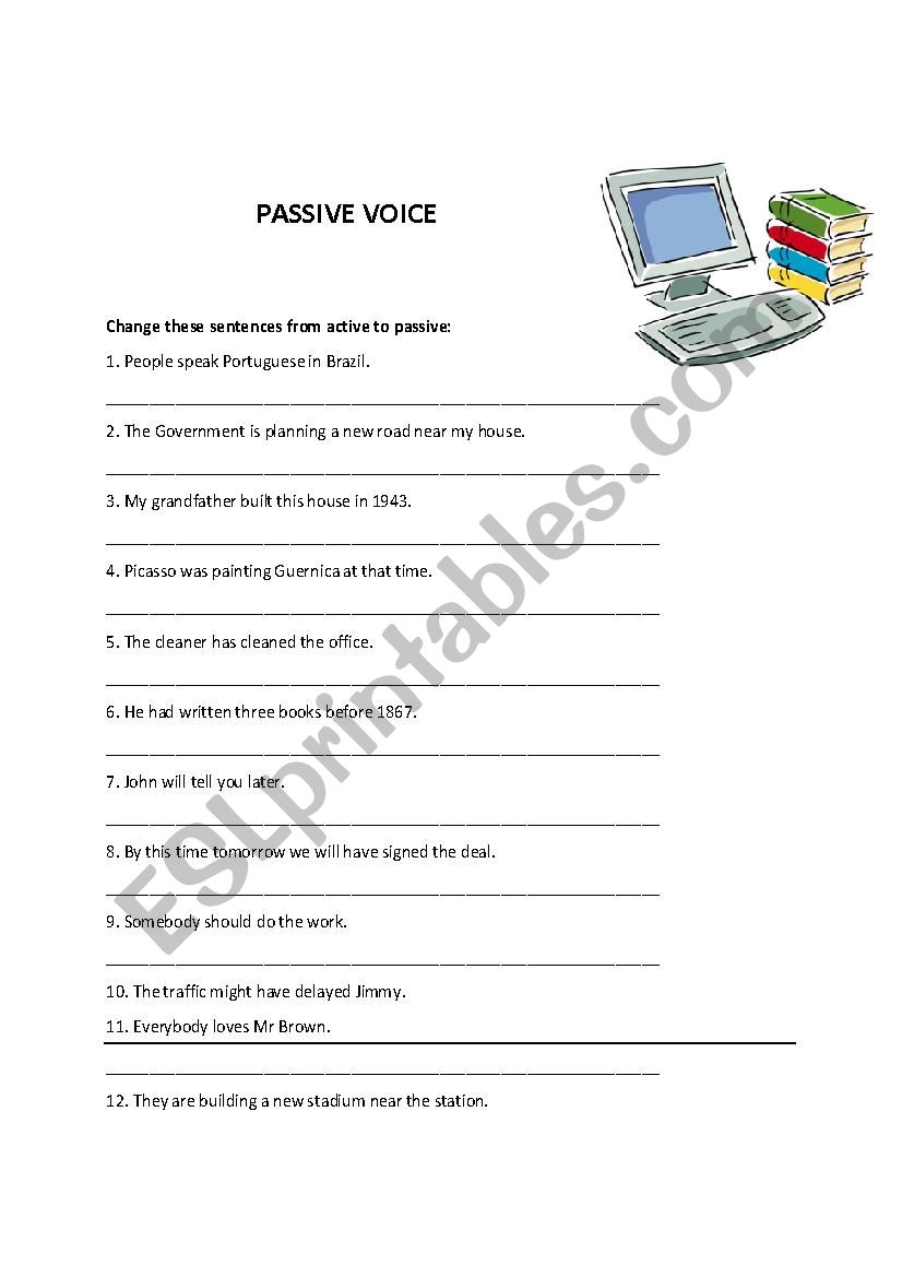 Passive Voice worksheet