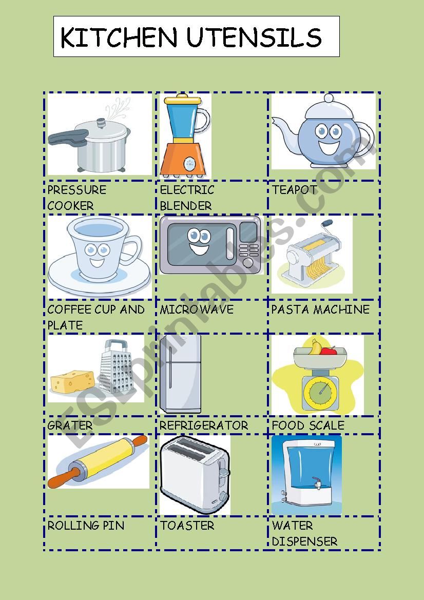 KITCHEN UTENSILS 3 worksheet