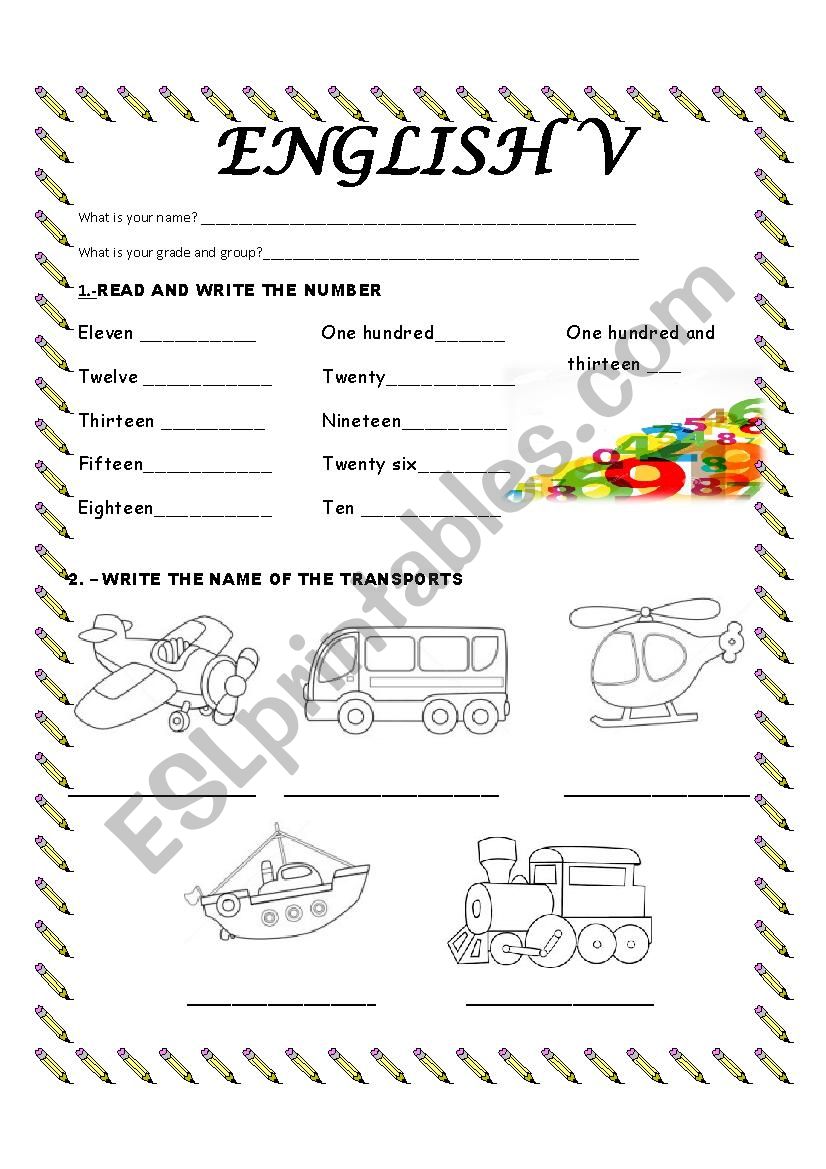 English Quizz worksheet