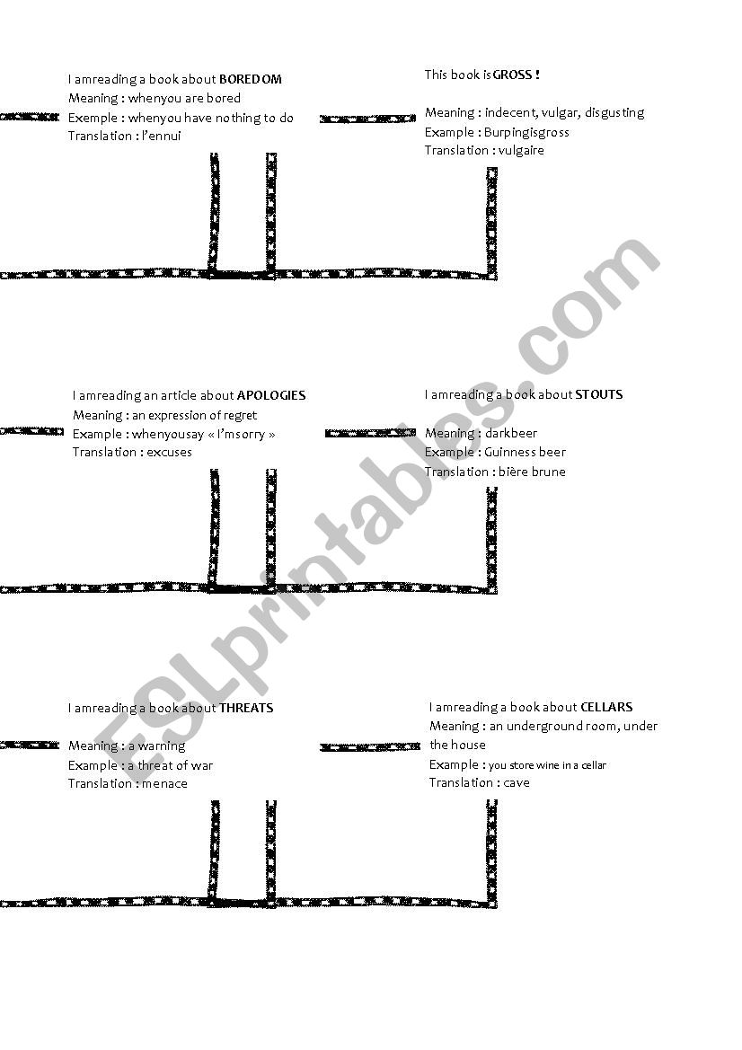 Meanings worksheet