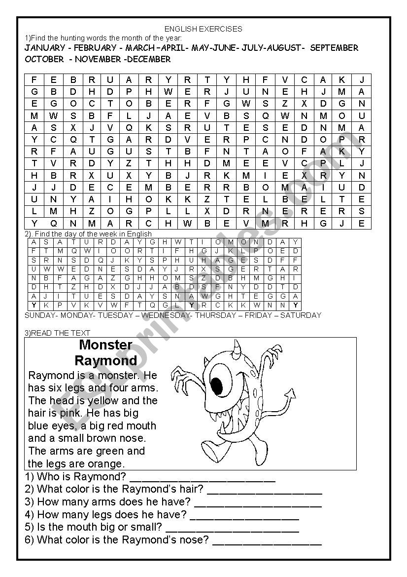 english review worksheet