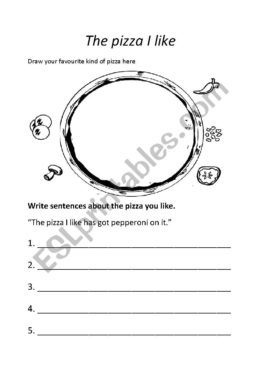 The Pizza I Like worksheet