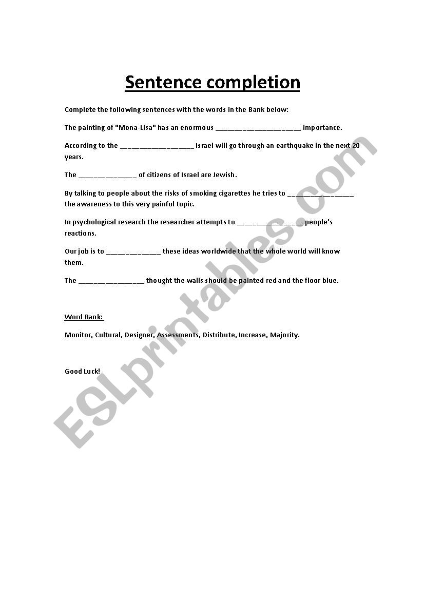 sentence-completion-esl-worksheet-by-maor87
