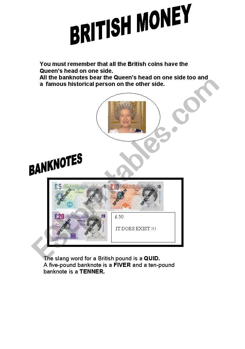 british money worksheet