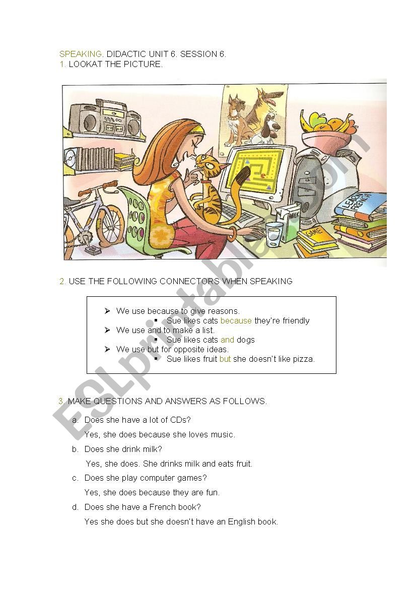 PHOTO DESCRIPTION worksheet