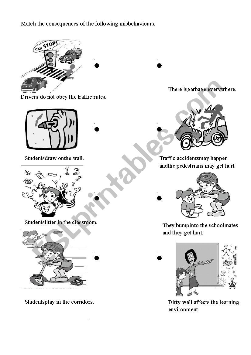 Misbehaviours worksheet