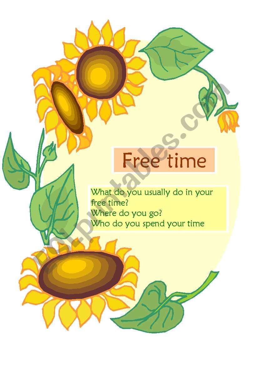 Free time activities worksheet