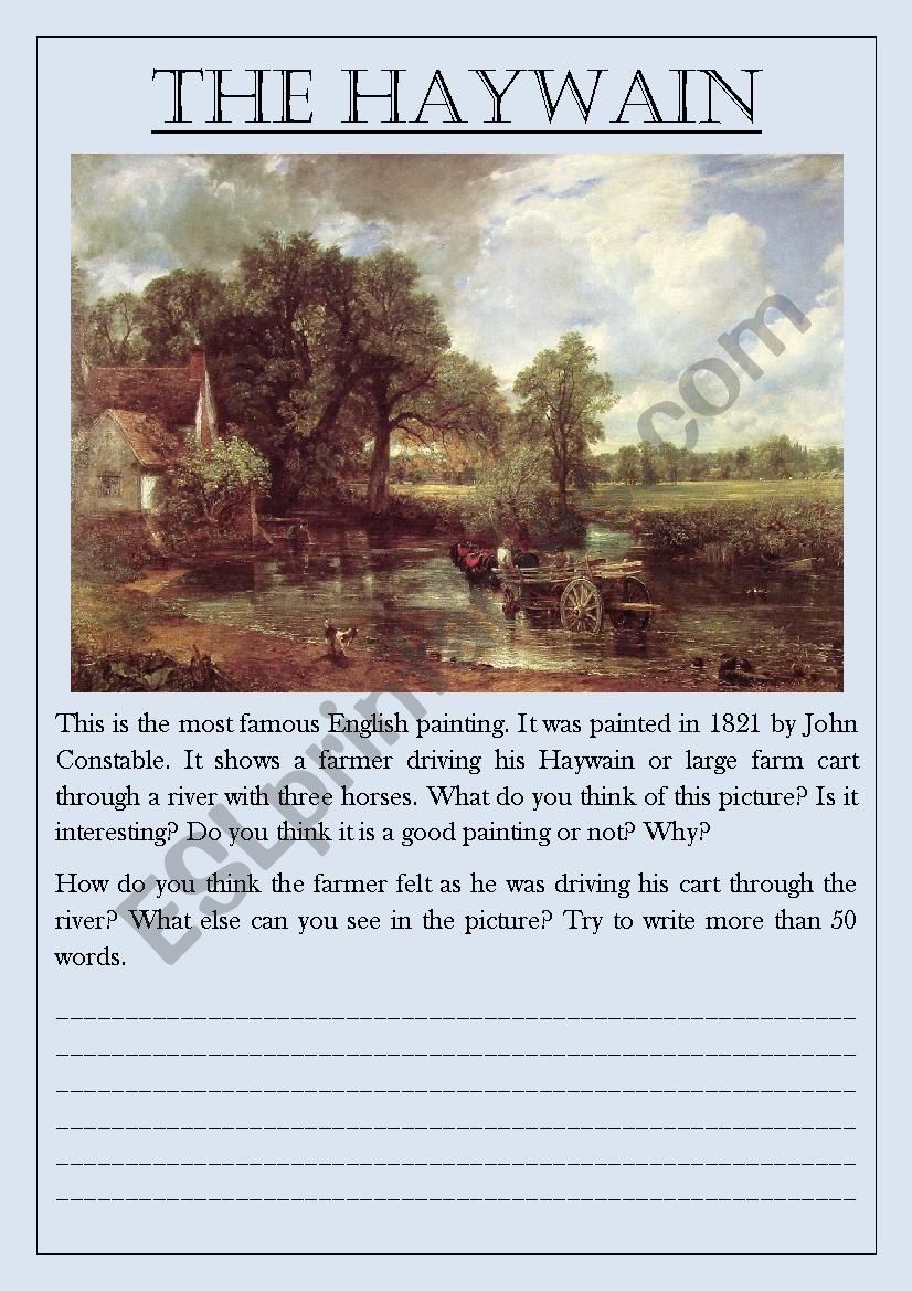 The Haywain worksheet