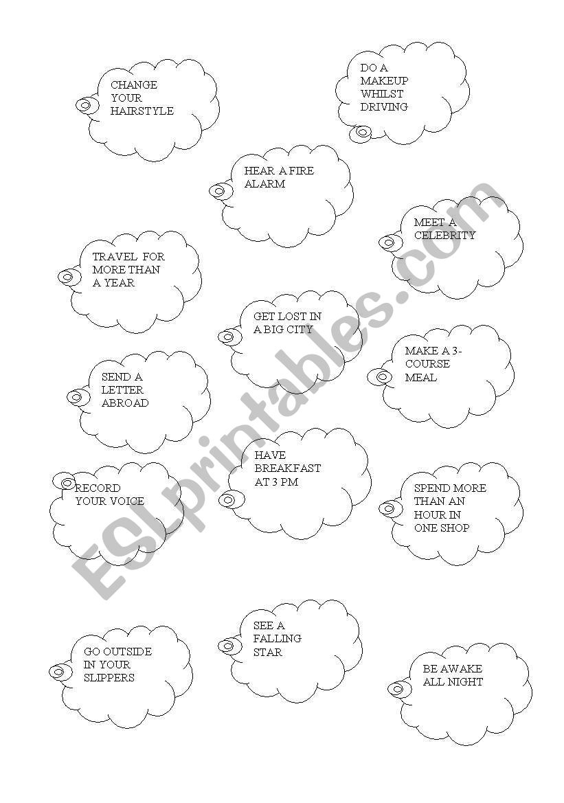 Have you ever? Present perfect speaking activity