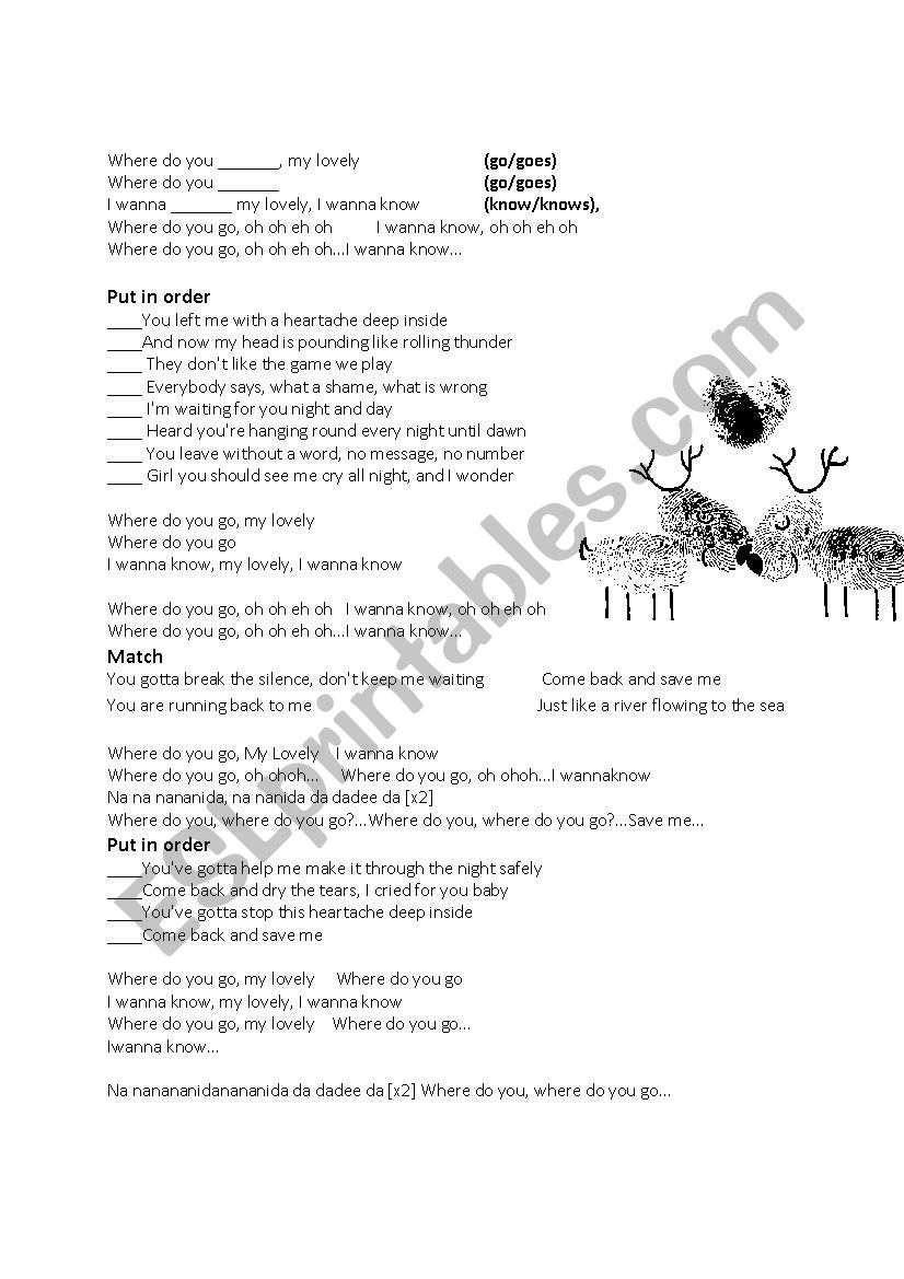 Where do you go? worksheet