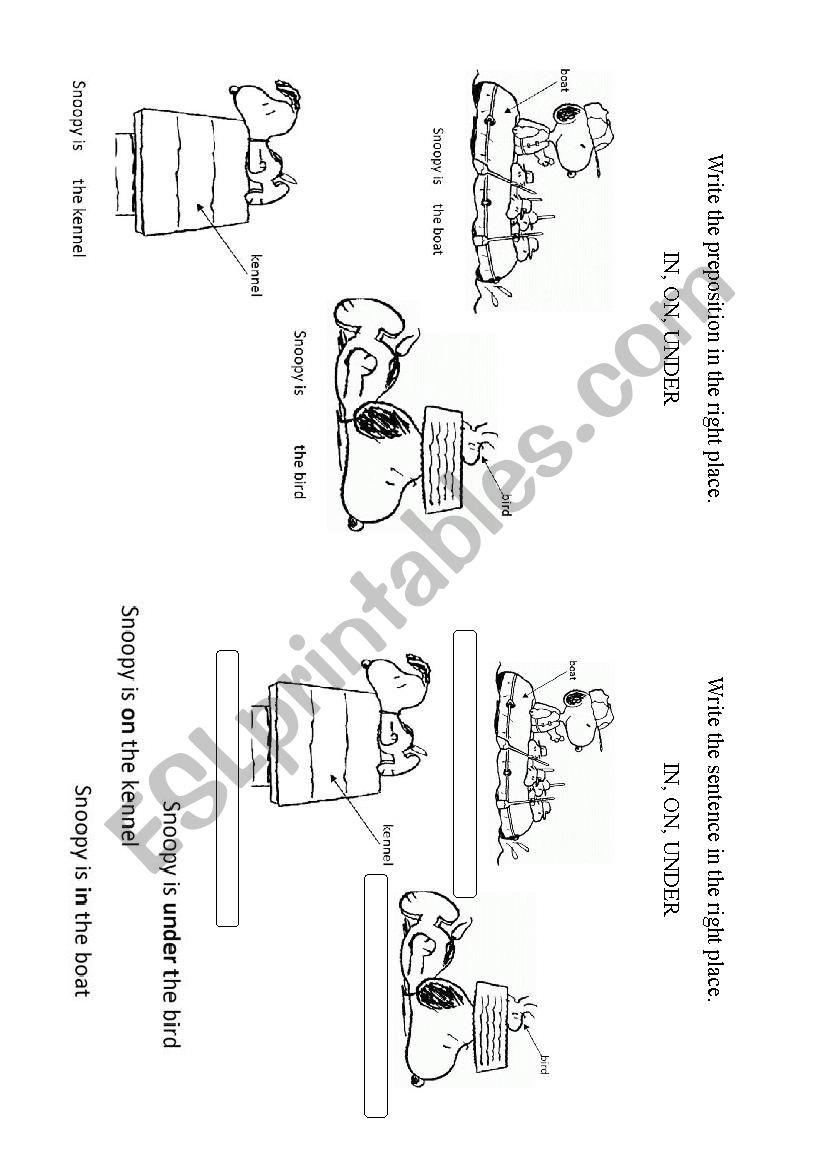 prepositions (in, on, under) worksheet