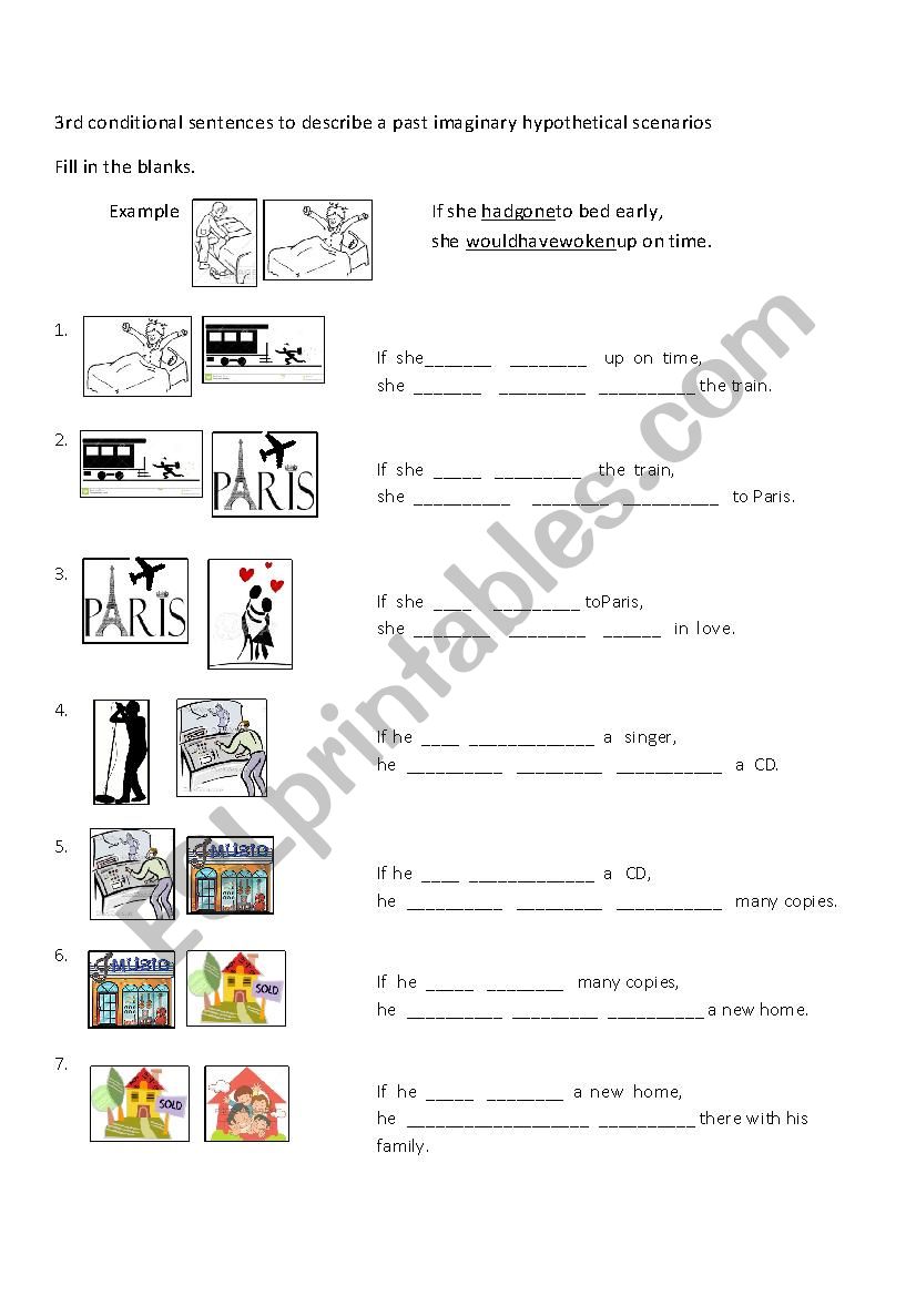 3rd conditional sentences worksheet